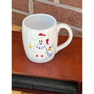 Vintage Disney Coffee Mug Cookies For Santa Mickey Mouse Snowman